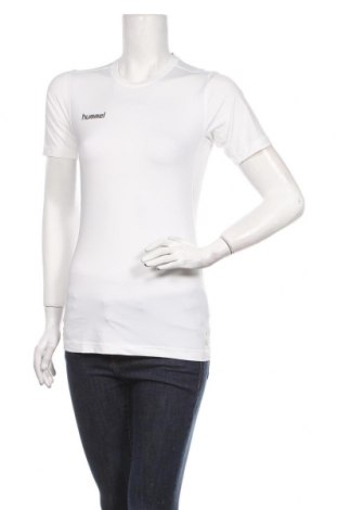 Damen T-Shirt Hummel, Größe S, Farbe Weiß, 88% Polyester, 12% Elastan, Preis 12,12 €