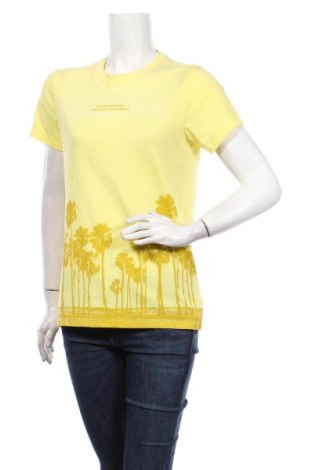 Damski T-shirt Q/S by S.Oliver, Rozmiar S, Kolor Żółty, 65% poliester, 35% bawełna, Cena 84,90 zł