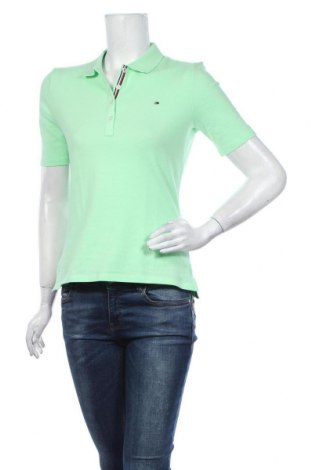 Дамска тениска Tommy Hilfiger, Размер XS, Цвят Зелен, 96% памук, 4% еластан, Цена 83,30 лв.