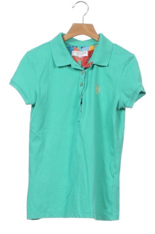 Damski T-shirt U.S. Polo Assn., Rozmiar XS, Kolor Zielony, 95% bawełna, 5% elastyna, Cena 115,15 zł