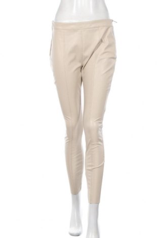 Γυναικείο παντελόνι δερμάτινο Amisu, Μέγεθος M, Χρώμα  Μπέζ, Δερματίνη, Τιμή 22,73 €