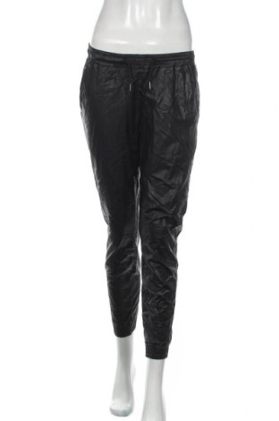 Дамски кожен панталон Zara, Размер S, Цвят Черен, Еко кожа, Цена 33,92 лв.