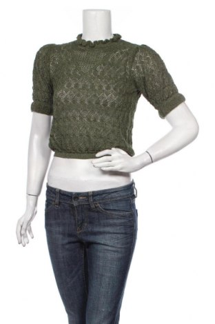 Дамски пуловер Ella, Размер M, Цвят Зелен, 89% вискоза, 11% полиамид, Цена 33,60 лв.
