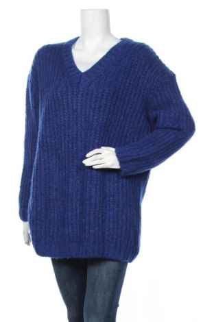 Дамски пуловер Mango, Размер L, Цвят Син, 56% акрил, 44% полиамид, Цена 51,62 лв.