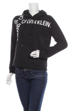 Дамски суичър Calvin Klein Jeans, Размер S, Цвят Черен, Памук, Цена 44,00 лв.