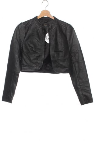 Dámska kožená bunda  ONLY, Veľkosť XS, Farba Čierna, Eko koža , Cena  24,38 €