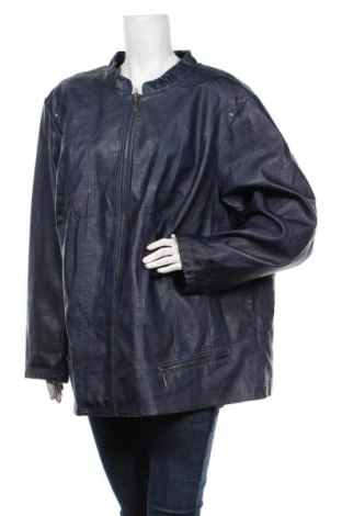 Damen Lederjacke Sheego, Größe 5XL, Farbe Blau, Kunstleder, Preis 36,19 €