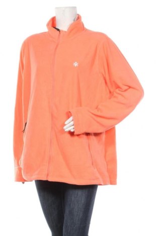 Damen Fleece Oberteil  Ahkka, Größe 3XL, Farbe Orange, Polyester, Preis 20,18 €