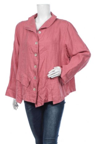 Γυναικείο σακάκι Deerberg, Μέγεθος L, Χρώμα Ρόζ , Λινό, Τιμή 25,98 €