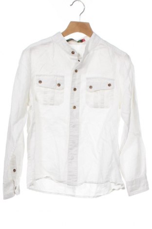 Παιδικό πουκάμισο Fox, Μέγεθος 9-10y/ 140-146 εκ., Χρώμα Λευκό, 55% λινό, 45% βαμβάκι, Τιμή 17,32 €