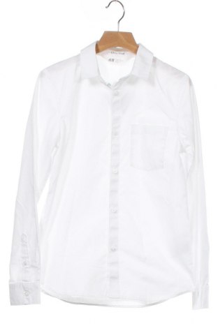 Kinderhemd H&M, Größe 10-11y/ 146-152 cm, Farbe Weiß, 67% Polyester, 33% Baumwolle, Preis 15,31 €