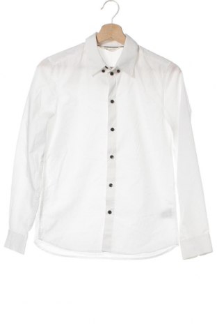 Kinderhemd H&M, Größe 12-13y/ 158-164 cm, Farbe Weiß, 65% Polyester, 35% Baumwolle, Preis 14,61 €