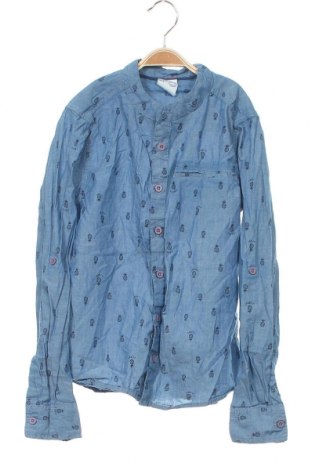Kinderhemd Max, Größe 9-10y/ 140-146 cm, Farbe Blau, Baumwolle, Preis 17,19 €