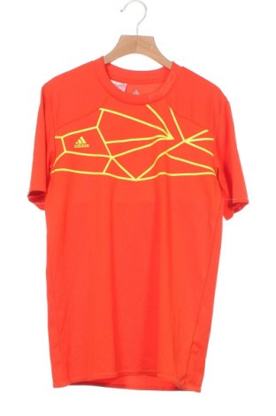 Tricou pentru copii Adidas, Mărime 13-14y/ 164-168 cm, Culoare Portocaliu, Poliester, Preț 79,58 Lei