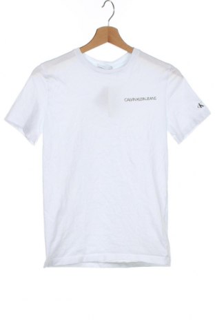 Kinder T-Shirt Calvin Klein Jeans, Größe 12-13y/ 158-164 cm, Farbe Weiß, Baumwolle, Preis 22,41 €