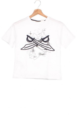 Kinder T-Shirt Mango, Größe 6-7y/ 122-128 cm, Farbe Weiß, Baumwolle, Preis 8,91 €