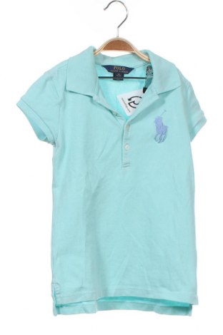 Dziecięcy T-shirt Polo By Ralph Lauren, Rozmiar 8-9y/ 134-140 cm, Kolor Niebieski, 98% bawełna, 2% elastyna, Cena 121,54 zł
