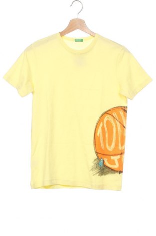 Kinder T-Shirt United Colors Of Benetton, Größe 12-13y/ 158-164 cm, Farbe Gelb, Baumwolle, Preis 16,01 €