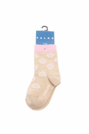 Детски чорапи Falke, Размер 9-12m/ 74-80 см, Цвят Бежов, 73% памук, 25% полиамид, 1% еластан, 1% метални нишки, Цена 11,02 лв.