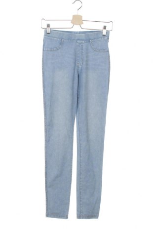 Dziecięce jeansy H&M, Rozmiar 14-15y/ 168-170 cm, Kolor Niebieski, 75% bawełna, 19% poliester, 6% elastyna, Cena 40,46 zł