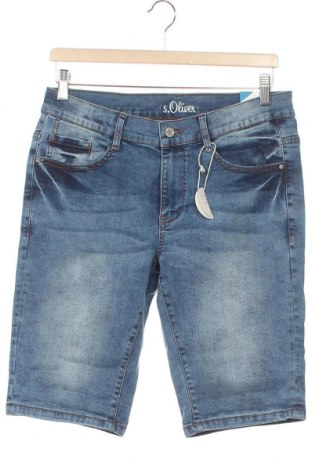 Детски къс панталон S.Oliver, Размер 13-14y/ 164-168 см, Цвят Син, 80% памук, 19% полиестер, 1% еластан, Цена 36,40 лв.