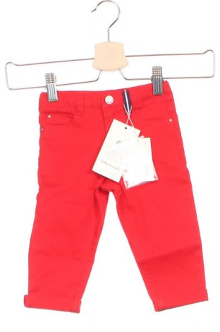 Dětské kalhoty  Tutto Piccolo, Velikost 12-18m/ 80-86 cm, Barva Červená, 97% bavlna, 3% elastan, Cena  1 106,00 Kč