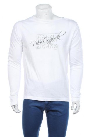 Мъжка блуза Calvin Klein Jeans, Размер L, Цвят Бял, Памук, Цена 44,00 лв.