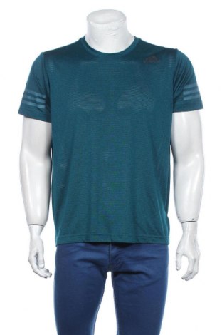 Herren T-Shirt Adidas, Größe L, Farbe Grün, Polyester, Preis 23,66 €