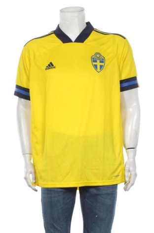 Herren T-Shirt Adidas, Größe XL, Farbe Gelb, Polyester, Preis 26,68 €