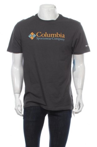 Herren T-Shirt Columbia, Größe M, Farbe Grau, Baumwolle, Preis 32,58 €