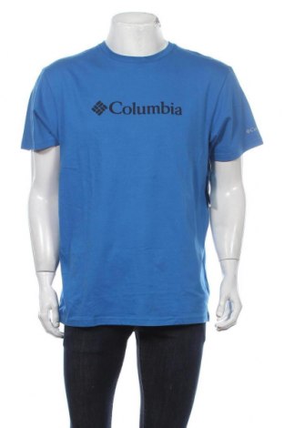 Herren T-Shirt Columbia, Größe L, Farbe Blau, Baumwolle, Preis 32,58 €