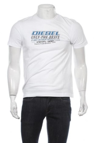 Tricou de bărbați Diesel, Mărime S, Culoare Alb, Bumbac, Preț 250,98 Lei