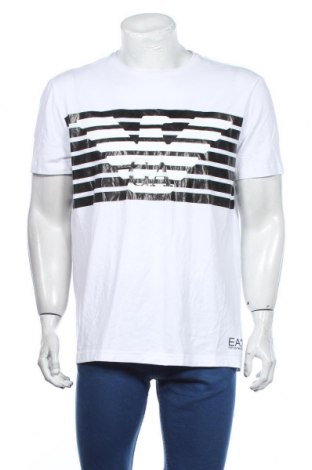 Herren T-Shirt Emporio Armani, Größe XL, Farbe Weiß, 95% Baumwolle, 5% Elastan, Preis 57,32 €