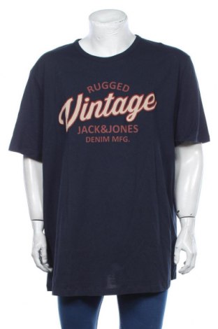 Ανδρικό t-shirt Jack & Jones, Μέγεθος 5XL, Χρώμα Μπλέ, Βαμβάκι, Τιμή 16,42 €