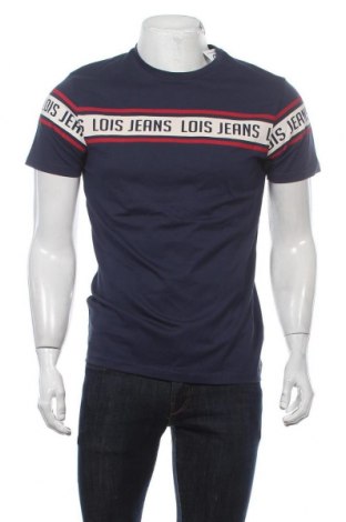 Мъжка тениска Lois, Размер M, Цвят Син, Памук, Цена 62,30 лв.