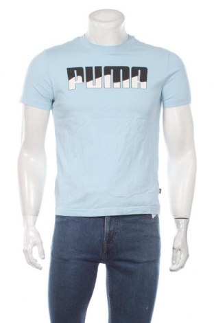 Мъжка тениска PUMA, Размер S, Цвят Син, 96% памук, 4% еластан, Цена 27,30 лв.