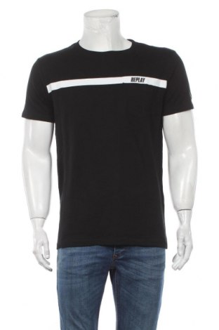 Ανδρικό t-shirt Replay, Μέγεθος L, Χρώμα Μαύρο, Βαμβάκι, Τιμή 32,12 €