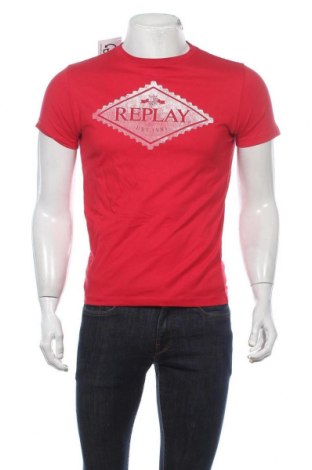 Herren T-Shirt Replay, Größe S, Farbe Rot, Baumwolle, Preis 23,66 €