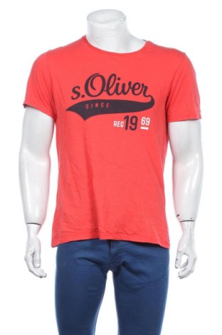 Мъжка тениска S.Oliver, Размер L, Цвят Оранжев, 100% памук, Цена 25,20 лв.