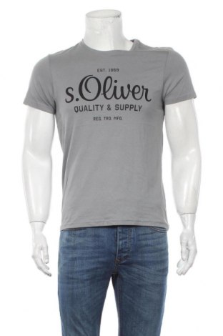Мъжка тениска S.Oliver, Размер S, Цвят Сив, Памук, Цена 29,40 лв.