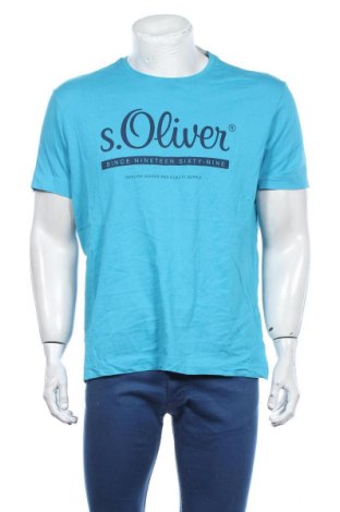 Мъжка тениска S.Oliver, Размер XL, Цвят Син, Памук, Цена 29,40 лв.