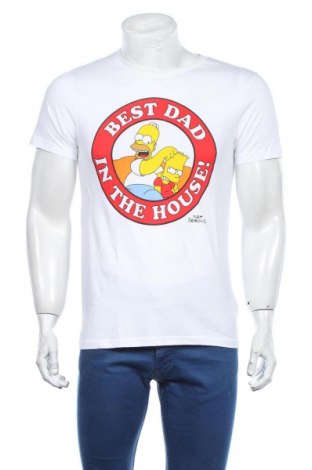 Pánske tričko  The Simpsons, Veľkosť M, Farba Biela, Bavlna, Cena  13,61 €
