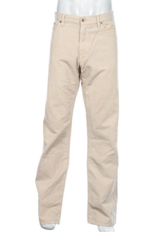 Pantaloni raiați de bărbați Boss Orange, Mărime L, Culoare Bej, Bumbac, Preț 376,01 Lei