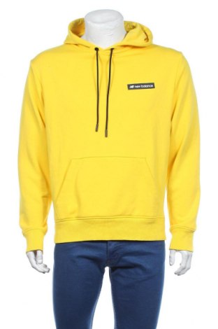 Herren Sweatshirt New Balance, Größe M, Farbe Gelb, 64% Baumwolle, 36% Polyester, Preis 30,62 €