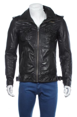 Pánská kožená bunda  Superdry, Velikost M, Barva Černá, Pravá kůže, Cena  1 530,00 Kč