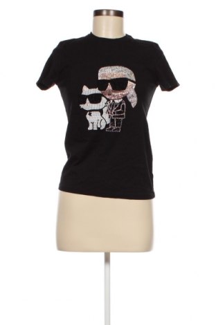 Дамска тениска Karl Lagerfeld, Размер XS, Цвят Черен, Цена 229,00 лв.