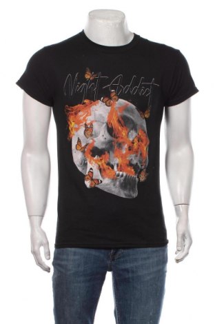 Ανδρικό t-shirt NIGHT ADDICT, Μέγεθος XS, Χρώμα Μαύρο, Τιμή 8,97 €