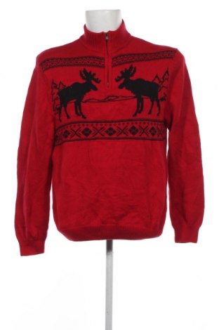 Ανδρικό πουλόβερ Chaps, Μέγεθος XL, Χρώμα Κόκκινο, Τιμή 17,94 €