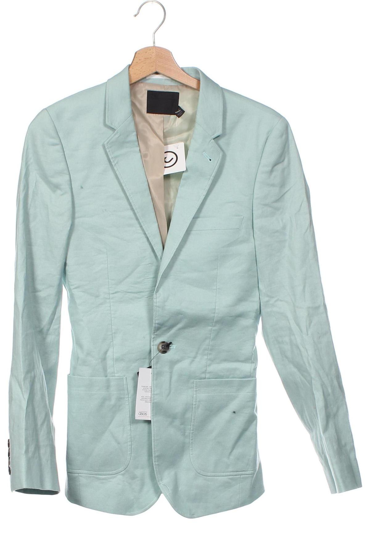 Ανδρικό σακάκι ASOS, Μέγεθος XS, Χρώμα Μπλέ, Τιμή 9,31 €