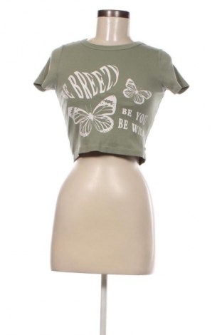 Bluză de femei Pull&Bear, Mărime S, Culoare Verde, Preț 22,99 Lei